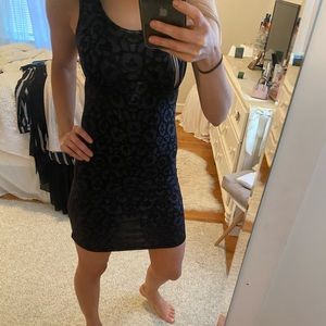 Black Leopard Bodycon Dress